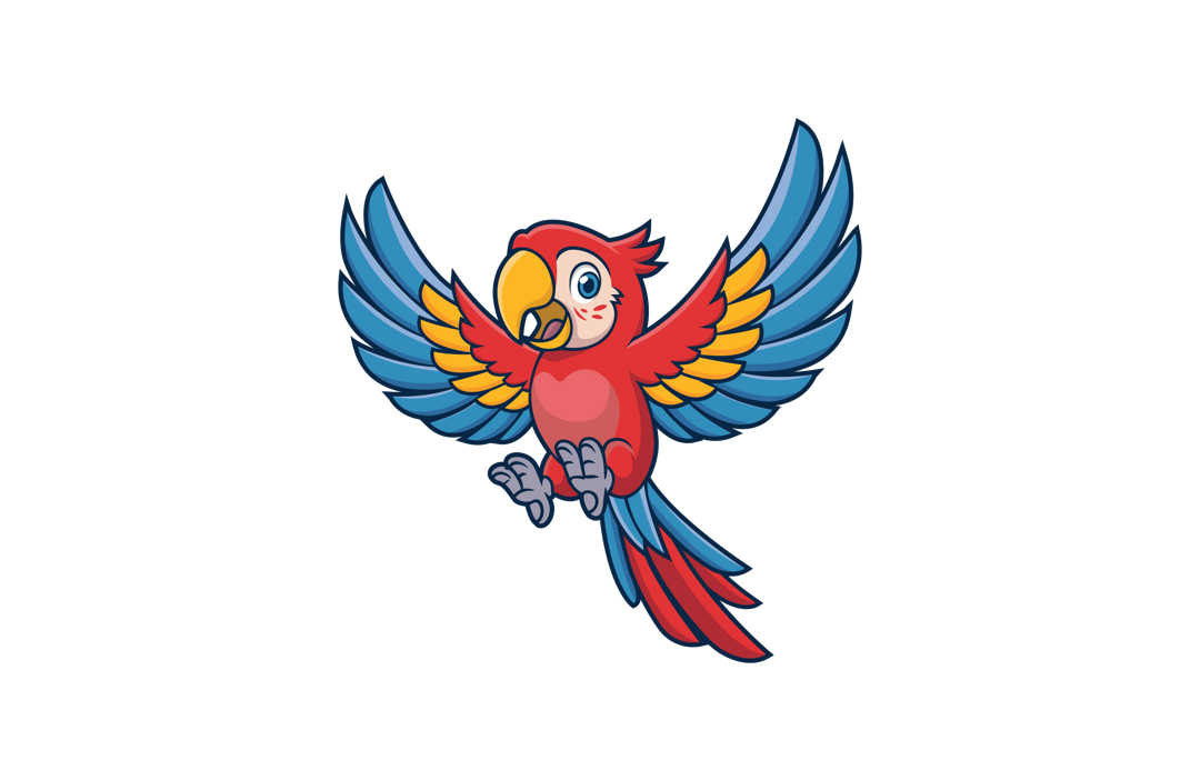 Polly the parrot, ready to chat
